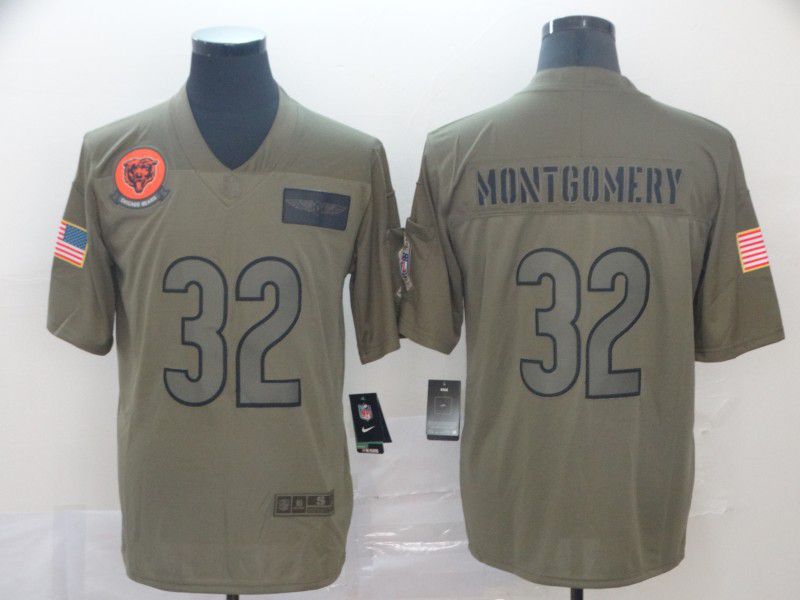Men Chicago Bears #32 Montgomery Nike Camo 2019 Salute to Service Limited NFL Jerseys